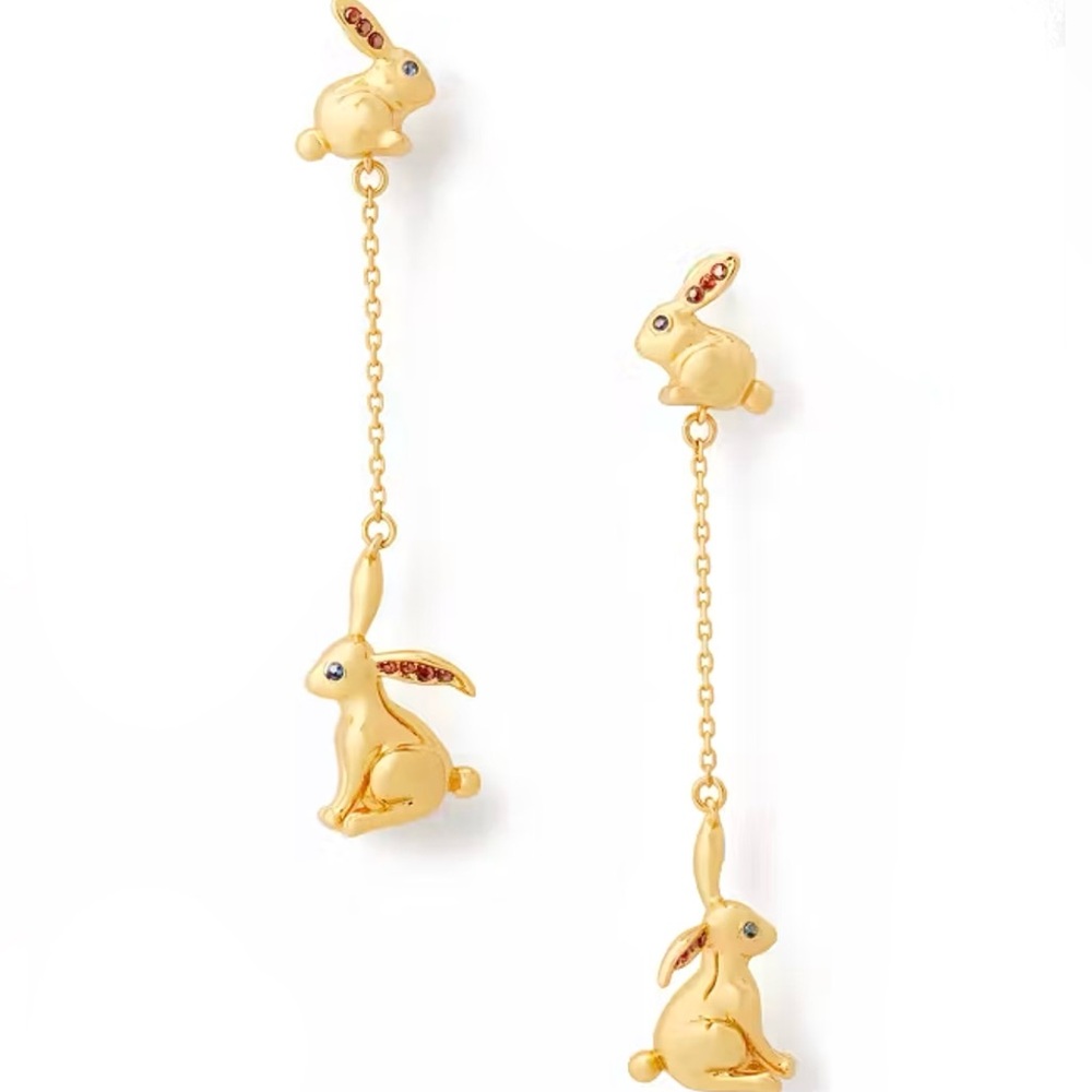 $128 Kate Spade Year Of The Rabbit Linear Earrings